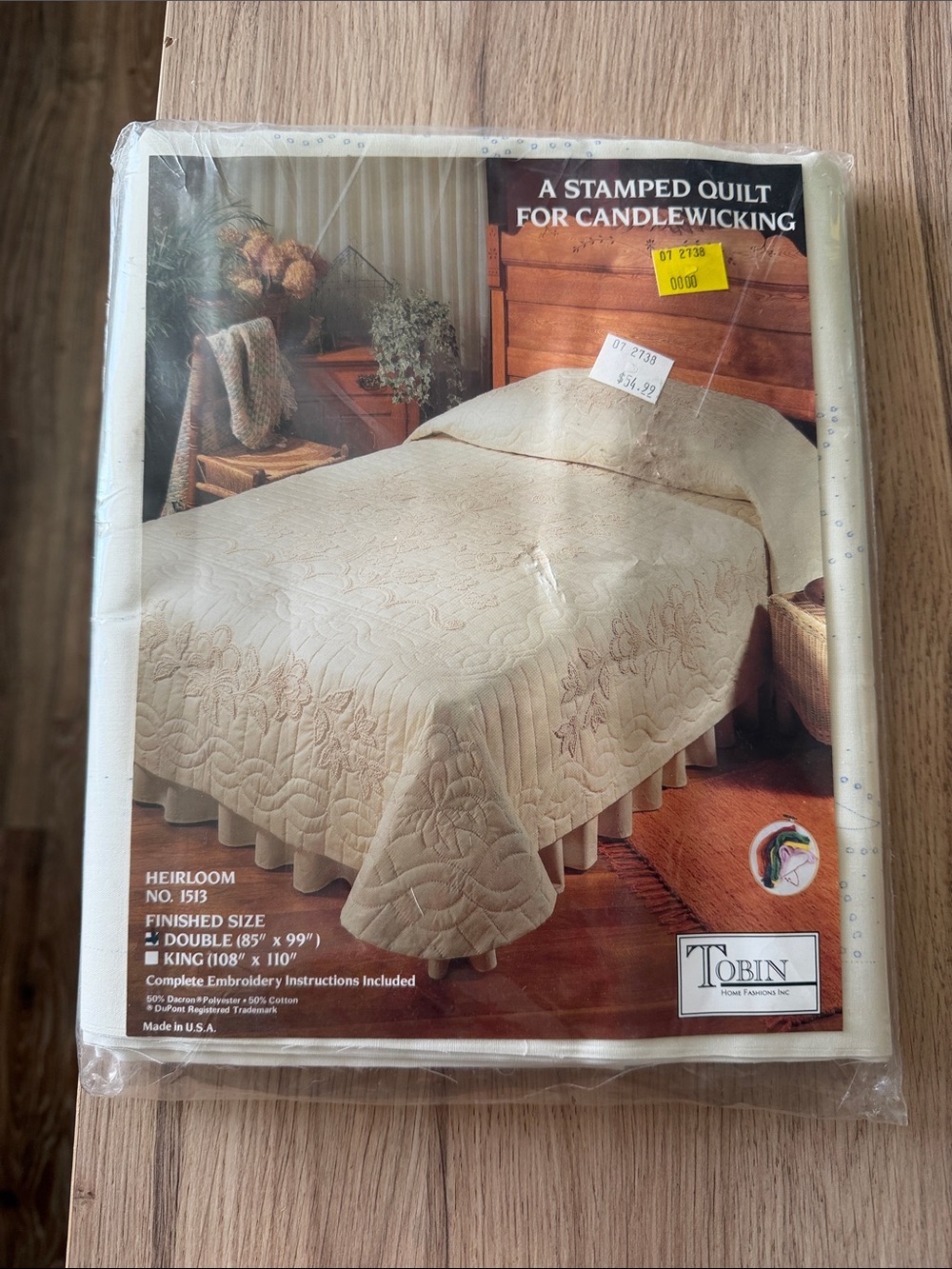 A Stamped Quilt for Candlewicking